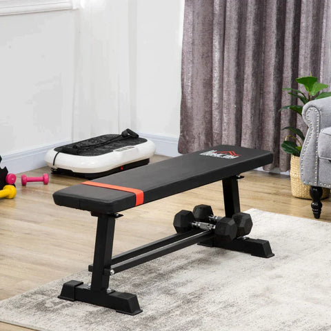 Rootz Weight Bench - Multifunction Weight Bench - Training Bench - Power Station Weight - Up To 150 Kg - Steel/Faux Leather - Black - 118 x 36 x 44 cm