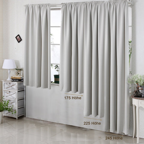 Rootz Thermovorhang - Blackout Curtain - Drapery - Room Darkener - Light Blocker - Window Covering - Shade - Lime/Grey-White - 135x245 cm