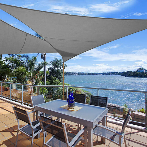 Rootz Sun Sail - Shade Canopy - UV Protector - Garden Awning - Patio Cover - Sunshade - Outdoor Shelter - Gray - 2,5x2,5x3,5m