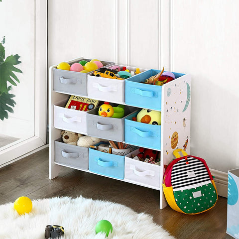 Rootz Toy organizer - Toy cabinet - Storage cabinet children's room - White - 62.5 x 29.5 x 60 cm