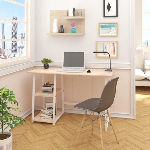 Rootz Office Desk - Workspace Table - Computer Stand - Study Platform - Gaming Station - Workbench - Light Oak - 50x73x120 cm