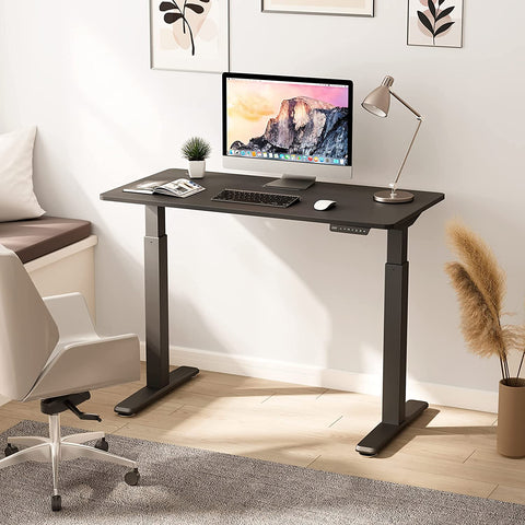 Rootz Desk - Electric Height-adjustable Desk - Electric Table - Chipboard - Steel - Black - 70 x 140 x (71-117) cm (D x W x H)