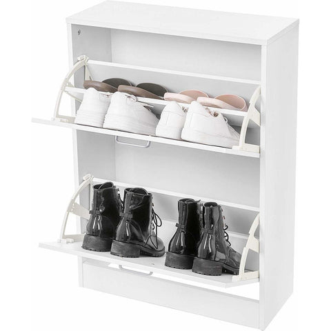 Rootz Shoe Cabinet - Shoe Rack For 12 Pairs Of Shoes - Rootz Cabinet Of Wood