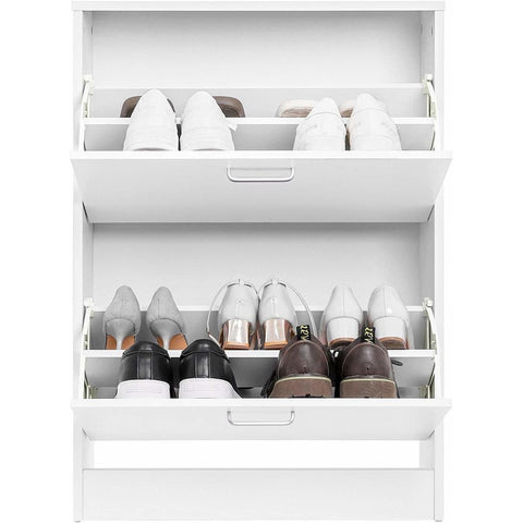 Rootz Shoe Cabinet - Shoe Rack For 12 Pairs Of Shoes - Rootz Cabinet Of Wood