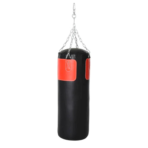 Rootz Punching Bag Set - Boxing Set With Boxing Gloves - Filled Set For Adults - Young People - Hanging Boxing Heavy Bag - Black/Red - 30 x 120 cm