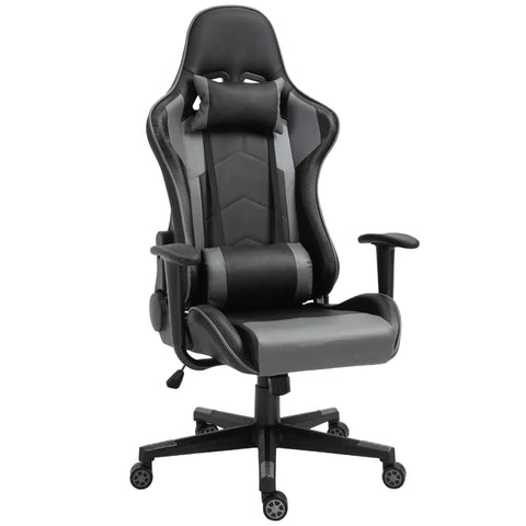 Rootz Ergonomic Office Chair - Gaming Chair - Swivel Chair - Faux Leather - Foam - Black - 67.5 x 74x 126-136 cm