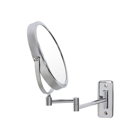 Rootz Cosmetic Mirror - Extendable - Versatile - Chrome Finish - Stylish-rust Resistant - Welded Connections - Cut Edge On Mirror - Stainless Steel-brass-glass - Silver - 20 cm