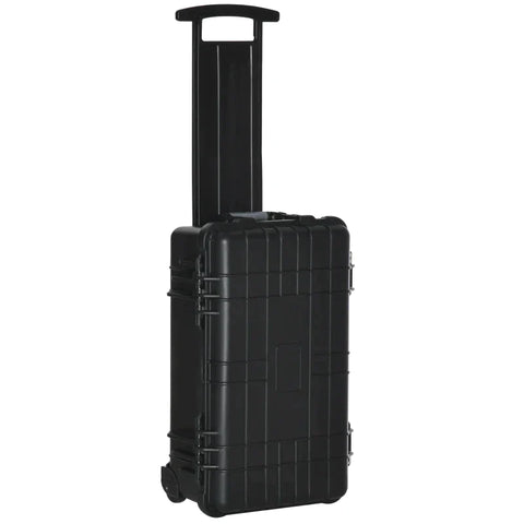 Rootz Tool Case - Valuables Case - With Wheels And 2 Handles - Waterproof - With Air Valve - Black - 56cm x 42cm x 21cm