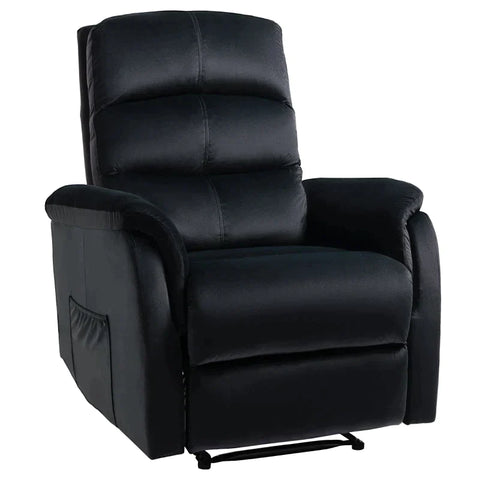 Rootz Relax Chair - Lounge Chair - TV Chair - Black - 85 cm x 95 cm x 104 cm