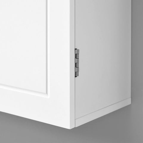 Rootz Bathroom Cabinet - 2 Doors Bathroom Cabinet - Wall-mounted Bathroom Cabinet - Vanity Cabinet - Matte White - 60 x 18 x 60 cm