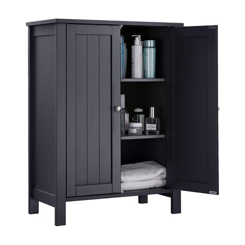 Rootz Bathroom Cabinet - Bathroom Cabinet - Vanity Cabinet - Storage Cabinet - Medicine Cabinet - Floor Cabinet - Grey - 60 x 30 x 80 cm