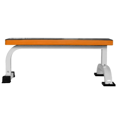 Rootz Weight Bench - Flat Bench - Fitness Bench - Workout Bench - Home - Gym - Black/Orange - L112x W62 x H43 cm