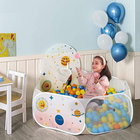 Rootz Ball Pool - Ball Pool For Toddlers - Ball Pool For Kids - Inflatable Ball Pool - Soft Ball Pool - Colorful Ball Pool - Indoor - Outdoor - White - 120 x 100 x 74 cm (L x W x H)