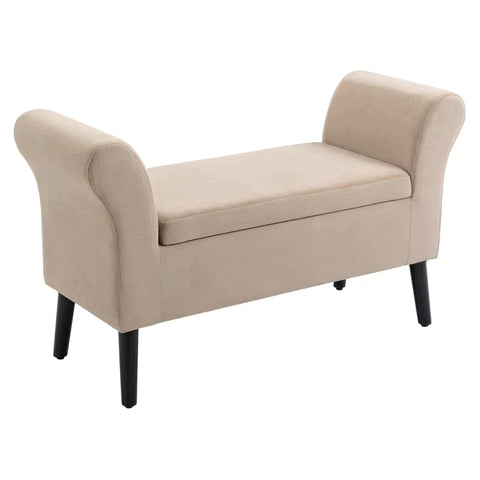 Rootz Bench Seat - Luxury Bench - Bedroom Bench - Bench - With Storage Space - 111.5 cm x 41 cm x 65 cm