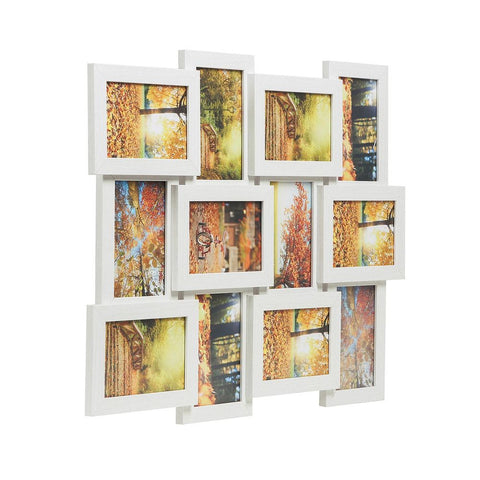 Rootz Photo Frame - Collage Photo Frame - Wall Mounted Photo Frame - Picture Frame - Wall Photo Frame - Decorative Photo Frame - Gallery Photo Frame -  White - 61 x 46.5 cm