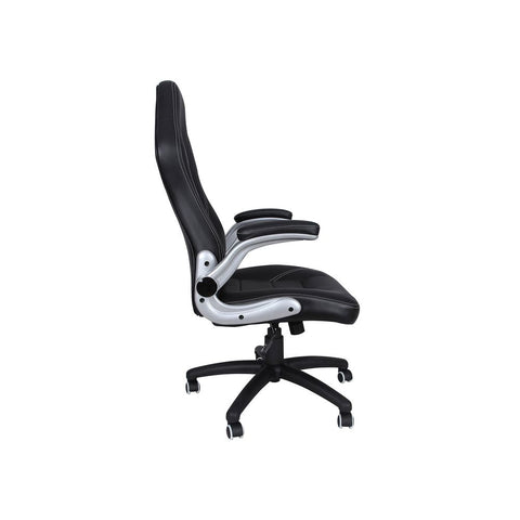 Rootz Gaming Chair - Executive Chair - Well-upholstered - High Backrest - Office Chair - High Stability - Long Durability - High-quality Material - Armrests Floor - PU Leather - Black - 54 x 51 cm