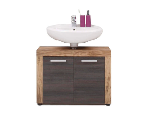 Rootz Bathroom Cabinet - Washbasin Cabinet - Brown - 72 x 56 x 34 cm