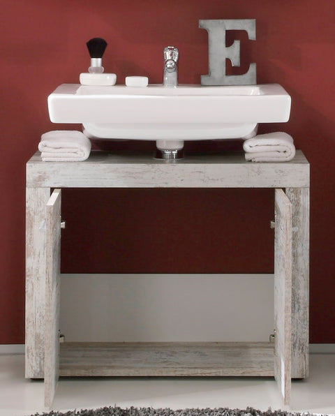 Rootz Bathroom Cabinet - Washbasin Cabinet - Brown - 72 x 56 x 34 cm