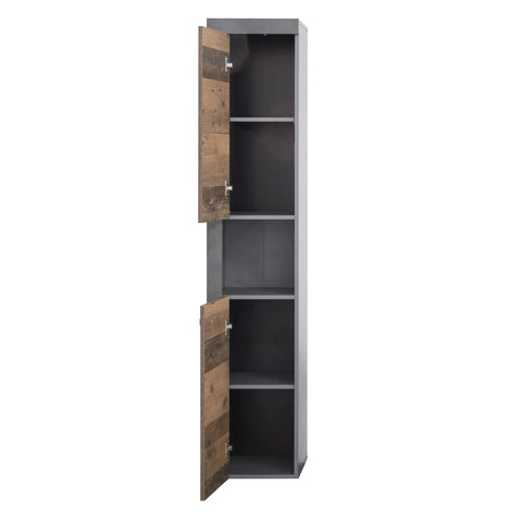 Rootz Bathroom Cabinet - Storage Cabinet - Brown and Gray - 33 x 184 x 31 cm