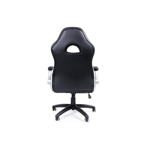 Rootz Gaming Chair - Executive Chair With Adjustable Armrests - Ergonomic Office Chair - Adjustable Gaming Chair - PC Gaming Chair - PU Synthetic Leather - Black-gray-white - 54 x 51 cm (W x D)