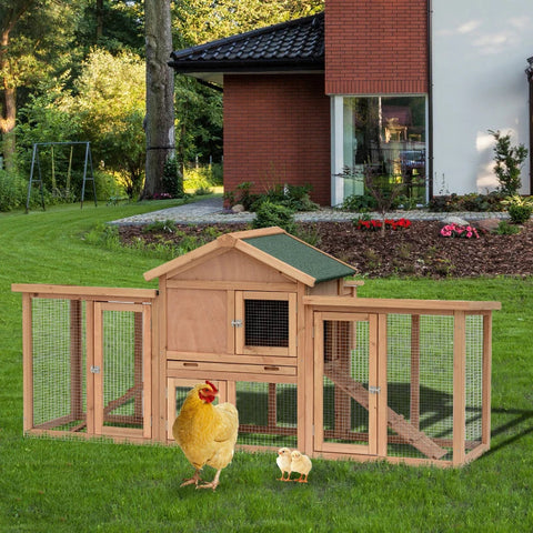 Rootz Chicken Coop - Wooden Chicken Coop - Bantam Chicken Coop - Outdoor Enclosure - Cage House - Cage