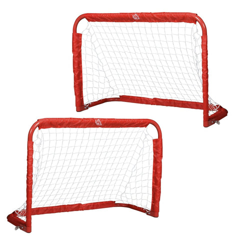 Rootz Soccer Goals - Soccer Net - Set Of 2 Mini Goals - Foldable - Red - 90 x 36 x 60 cm