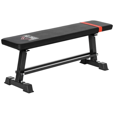 Rootz Weight Bench - Multifunction Weight Bench - Training Bench - Power Station Weight - Up To 150 Kg - Steel/Faux Leather - Black - 118 x 36 x 44 cm