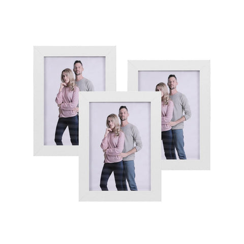 Rootz Photo Frame - Collage Photo Frame - Set Of 3 Photo Frame - Wall Mounted Photo Frame - Picture Frame - Wall Photo Frame - Decorative Photo Frame - Gallery Photo Frame -  White - 16 x 21.1 cm