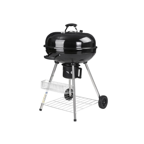 Rootz Kettle Grill - Grill - Charcoal Grill - Weber Kettle Grill - BBQ Kettle Grill - Portable Kettle Grill - Outdoor Cooking - With Lid And Thermometer - Black - 68 x 58 x 90 cm