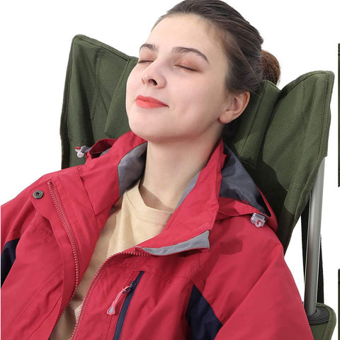 Rootz Camping Chair - Portable Camping Chair - Folding Camping Chair - Lightweight Camping Chair - Outdoor Chair - Green - 81 x 70 x 91 cm
