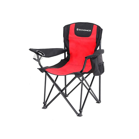 Rootz Camping Chair - Portable Camping Chair - Folding Camping Chair - Lightweight Camping Chair - Outdoor Chair - Red/Black - 90 x 60 x 103 cm