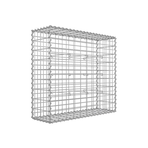 Rootz Gabion - Metal Mesh Gabion - Gabion Wall - Gabion Basket - Wire Mesh Gabion - Gabion Fence - Gabion Structure - Gabion Bench - Silver - 100 x 90 x 30 cm (L x W x H)
