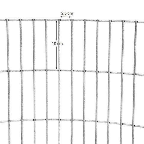Rootz Gabion - Metal Grid - Gabion Walls - Gabion Wall Cost - Galvanized Steel - Silver - 90 cm