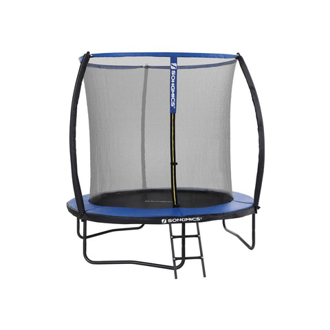 Rootz Trampoline - Garden Trampoline - Trampoline With Net - Outdoor Trampoline - Indoor Trampoline - Kids Trampoline - Safety Trampoline - Enclosed Trampoline - Black + Blue - Ø 244 cm