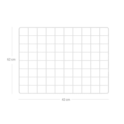 Rootz Grid Photo Wall - Grid Plate - Set Of 2 Grid Photo Wall - Photo Display Grid - Grid Photo Collage - Wall-Mounted Grid Photo Display - DIY Grid Photo Wall - Grid Panel Photo Wall - White -  42 x 31 cm