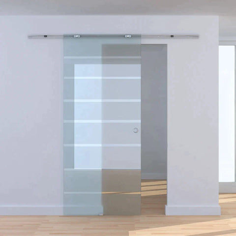 Rootz Glass Door - Glass Sliding Door - Sliding Door - Aluminum-alloy - 6.6ft