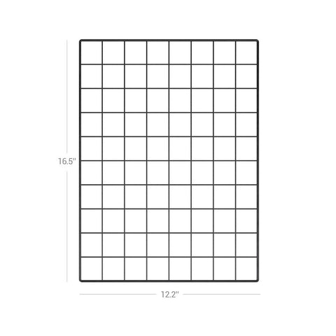 Rootz Grid Photo Wall - Grid Plate - Set Of 2 Grid Photo Wall - Photo Display Grid - Grid Photo Collage - Wall-Mounted Grid Photo Display - DIY Grid Photo Wall - Grid Panel Photo Wall - Black - 42 x 31 cm