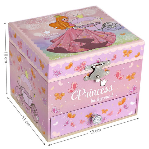 Rootz Music Box - Children Music Box - Ballerina Music Box For Children - Kids Music Box - Music Box For Girls - MDF - Decorative Paper - ABS Mirror - Pink - 12 x 11 x 10 cm (L x W x H)