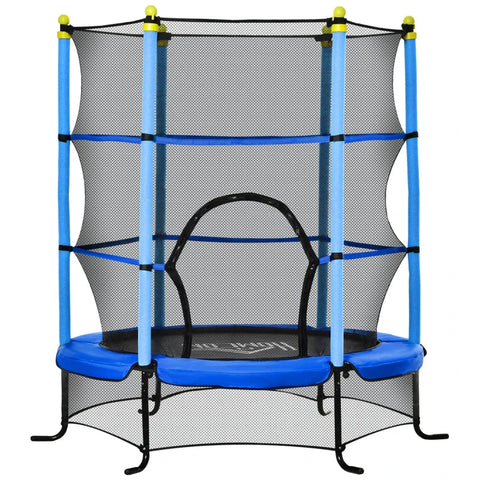 Rootz Trampoline - Garden Trampoline - Mini Trampoline For Children With Safety Net - Edge Cover - Toddler Trampoline For Jumping -  Indoors And Outdoors - Rubber Rope - Padded Steel - Blue