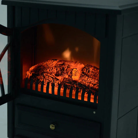Rootz Electric Fireplace - Electric Wall Fireplace - Electric Fireplace Heater - Modern Electric Fireplace - Electric Fireplace Insert - In-Wall Electric Fireplace - Black - 45 x 28,5 x 54cm