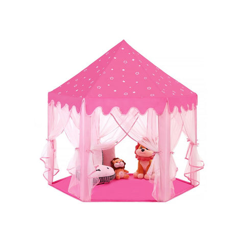 Rootz Play Tent - Princess Castle Play Tent - Kids' Play Tent - Indoor Play Tent - Play Tent For Children - Pop-up Play Tent - Playhouse Tent - Polyester Fabric - Pink - 140 x 120 x 135 cm (L x W x H)