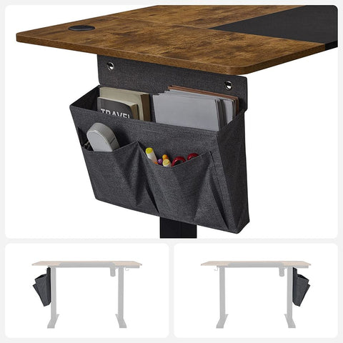 Rootz Electric Desk - Height-Adjustable Desk - Electric Desk Stand - Gaming Desk - Gaming Electric Desk - Vintage Brown-Black - 140x60x(72-120)cm
