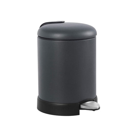 Rootz Trash Can With Lid - Trash Bin - Soft Close Function - Kitchen Garbage Bin - Compact Garbage Bin - Steel - Smoke Gray - 16.8 x 24.2 x 24.3 cm (L x W x H)