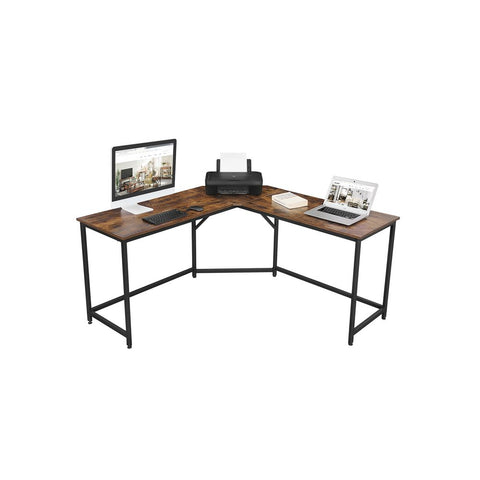 Rootz Computer Desk - L-shaped Computer Desk - Office Desk - Computer Desk - Writing Desk - Workstation - Study Desk - Executive Desk - L-shaped Desk - Gaming Desk - Brown-black - 149 x 149 x 75 cm (L x W x H)