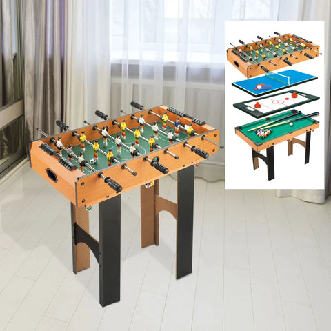 Rootz 4 In 1 Multi Game Table - Table Football - Table Football - Kicker Hockey Billiard - Table Tennis - 87x43x73cm