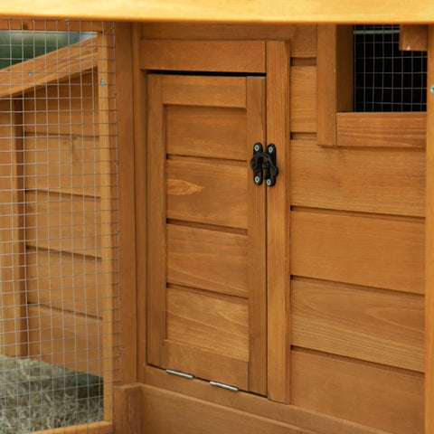 Rootz Chicken Coop - Chicken House With Nesting Box - Hen House - Bar For Chickens - Backyard Chicken Keeping - Spacious Chicken Hutch - Solid Natural Wood - Natural - 180 X 92 X 78 Cm