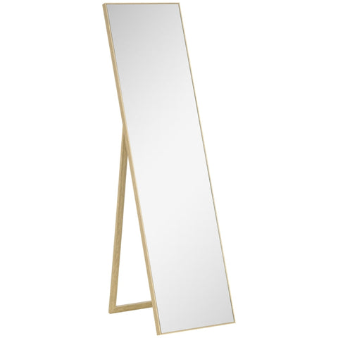 Rootz Dressing Mirror - Full Length Mirror - Mirror - With Stand Freestanding - MDF/Glass - Natural - 40cm x 35cm x 147cm