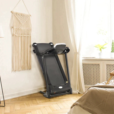 Rootz Treadmill - Electric Treadmill - Foldable Treadmill - LED Display - Drink Holder - Mobile Phone Holder - Home - Gym - Black/Grey - 142 x 66 x 127 cm