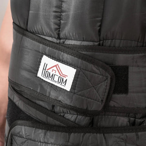 Rootz 30 Kg Weight Vest - Weight Bags - Oxford Cloth - Metal Sand - Black - 60 cm x 50 cm x 17 cm