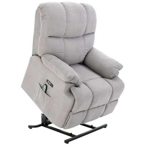 Rootz Massage Chair - Stand-up Aid - 8 Vibration Heads - Remote Control - Usb Interface - Multi-layer Board - Gray - 83L x 95W x 105H cm